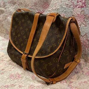 AUTH LOUIS xLG VUITTON Saumur‎ sz 35 Monogram Leather AMAZING CONDITION